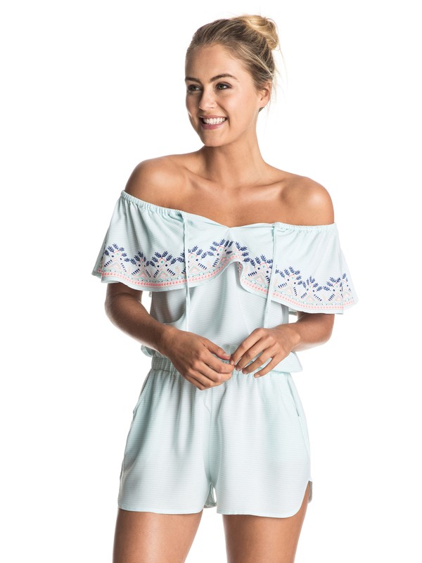 Delicate Touch Cold Shoulder Romper Cover Up ERJX603071 | Roxy